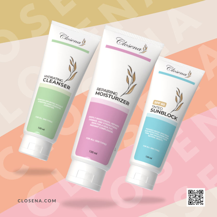 Closena Essential Care Kit daily skincare set