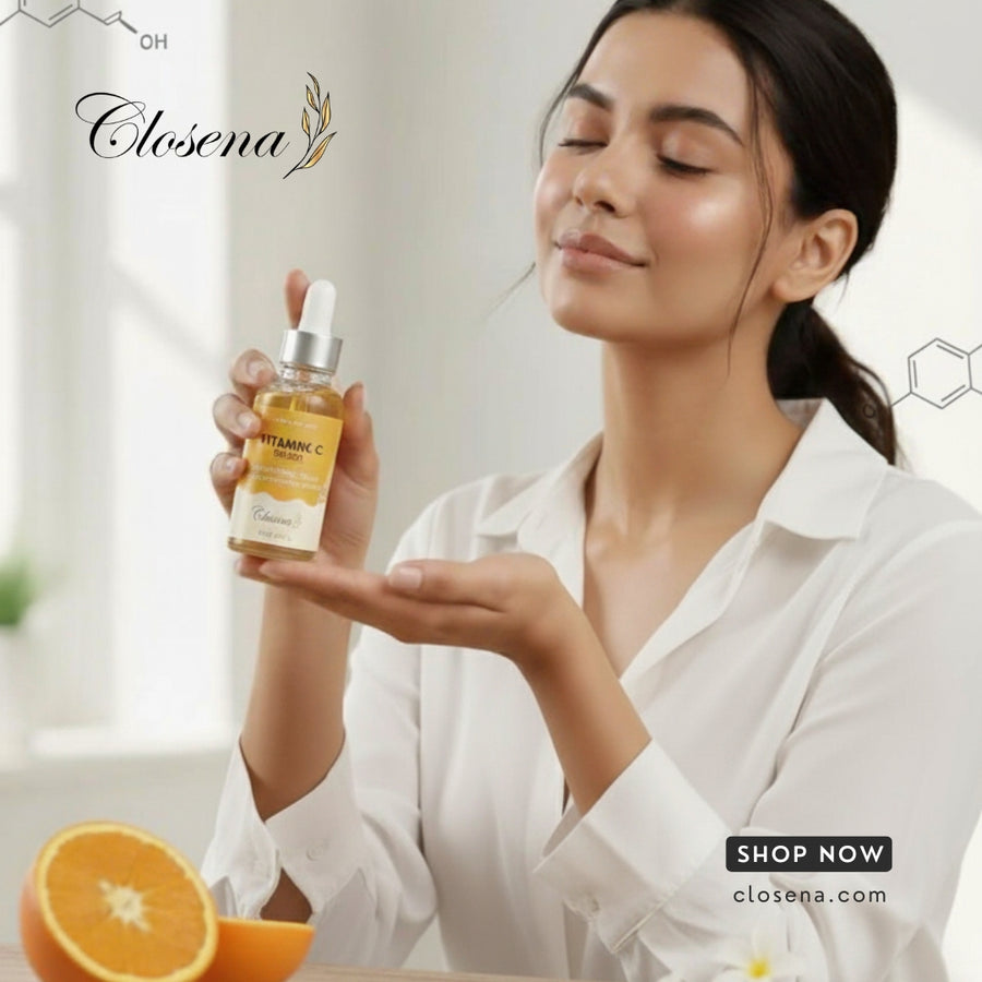 Closena Vitamin C Serum benefits - fade dark spots and brighten skin