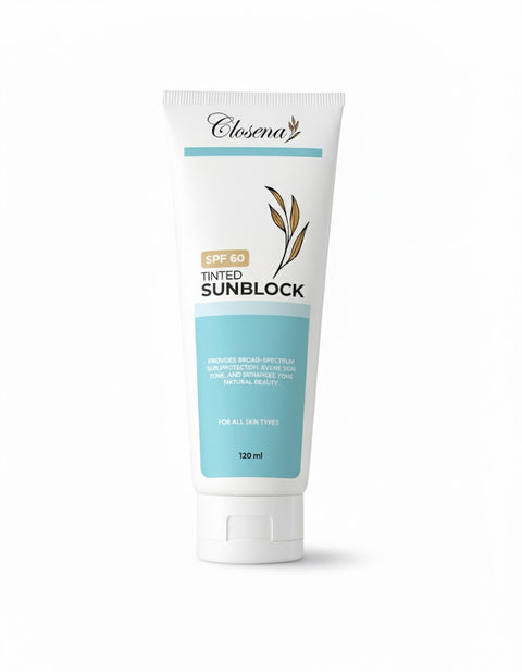 Closena Tinted Sunblock SPF 60 120ml tube